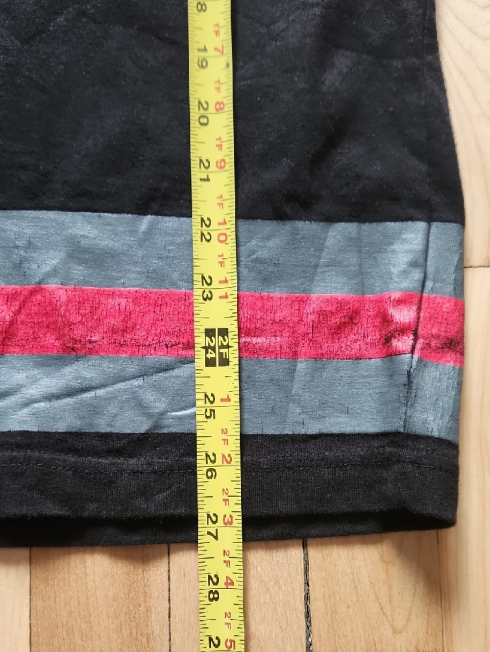 Stussy Black Tee with Gray Logo and Red Stripe Accents - Picture 7 of 16
